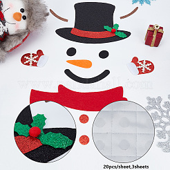 3 Sets Weihnachtsthema Filzstoff Cartoon Türaufkleber Sets&nbsp;DIY-DR0001-67