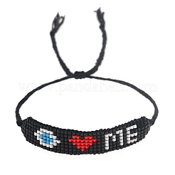 Braccialetto di perline intrecciate con semi di miyuki&nbsp;BJEW-P269-44
