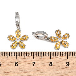 Colgante micropavé cubic zirconia de latón&nbsp;CU-CBAA6E8-14P-02