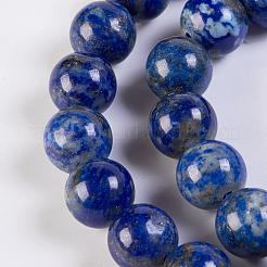 Chapelets de perles en lapis-lazuli naturel&nbsp;G-K254-01-10mm