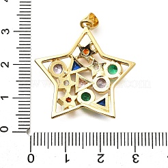 Colgante micropavé cubic zirconia de latón&nbsp;KK-C087-15G