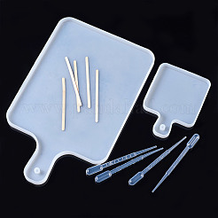 DIY Rechteck Griff Essteller Silikonformen&nbsp;DIY-TA0008-79