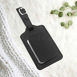 Cuthollow 4 Stück Gepäckanhänger aus PU-Leder&nbsp;OFST-CL0001-01B-03