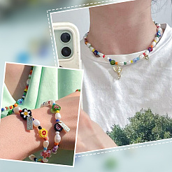 120 Stück 4 Stil handgemachte Millefiori-Glasperlen-Sets&nbsp;LAMP-GO0001-14