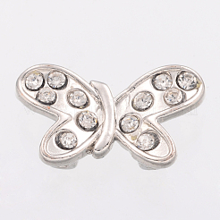 Legierung Rhinestone Multi-Strang-Verbinder&nbsp;X-ALRI-H044
