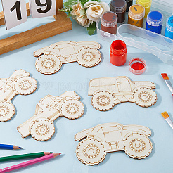 30 stücke 3 stile auto unfinished holz ausschnitte dekoration&nbsp;DIY-WH20011-62