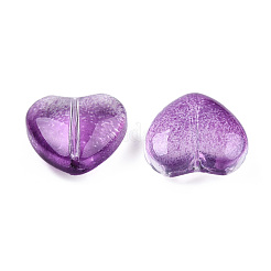 Perles de verre peintes par pulvérisation transparent&nbsp;GLAA-N035-030-C06