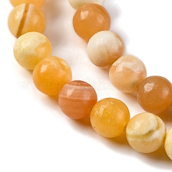 Natürliche gelbe Jade Perlen Stränge&nbsp;G-F591-17-10MM
