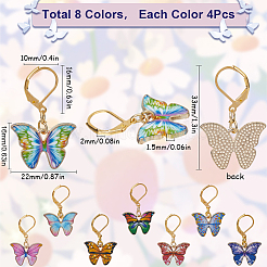 Pendentif papillon en alliage émaillé&nbsp;HJEW-SC00042