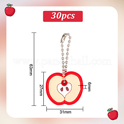30 pièce de décoration pendentif en PVC anti-perte pour clé&nbsp;HJEW-GO0001-06