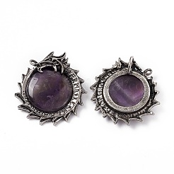Natürlichen Amethyst Edelsteinanhänger&nbsp;G-G983-01AS-01