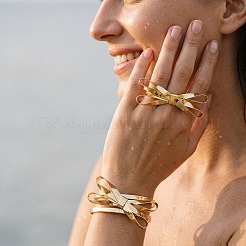 Offene Armreif- und Ringsets aus Eisen für Damen&nbsp;WG54863-01