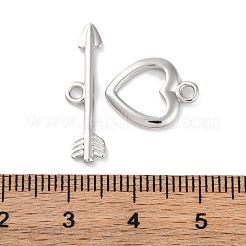 Fermagli a barilotto in ottone a forma di cuore&nbsp;KK-S403-21P