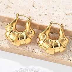 Boucles d'oreilles créoles en acier inoxydable 304&nbsp;EJEW-R026-01G