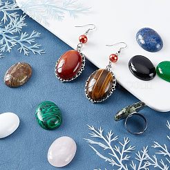 10 Stück ovale Cabochons aus natürlichen&nbsp;G-FH0001-31