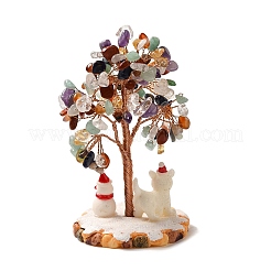 Weihnachtsschmuck aus natürlichen Edelsteinsplittern für den Baum&nbsp;DJEW-K028-01A