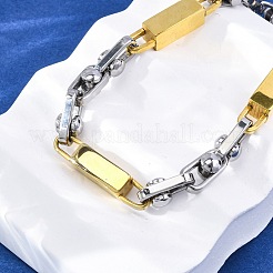Bracelets à maillons en acier inoxydable 304 pour femmes et hommes&nbsp;BJEW-R018-18GP