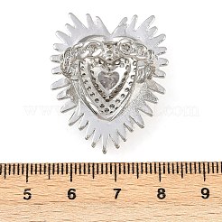 Messing Micro Pave klare Manschettenringe aus Zirkonia&nbsp;RJEW-P155-04C-P