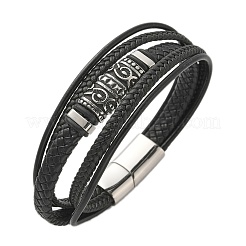 Geflochtene Mikrofaser-Leder-Mehrstrang-Armbänder&nbsp;BJEW-Q010-08A