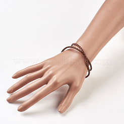 Geflochtene Schnurarmbänder aus Leder / Halsketten&nbsp;BJEW-JB03918-02