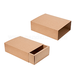 Scatola pieghevole con cassetto in carta kraft&nbsp;CON-WH0028-02B