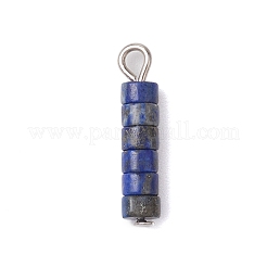 Pendentifs en perles de disque de pierres précieuses naturelles mélangées chakra&nbsp;PALLOY-JF02743