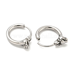 Orecchini a cerchio in acciaio chirurgico inossidabile 316&nbsp;EJEW-D096-13D-AS