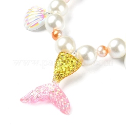 Set di gioielli con perline in plastica e resina per bambini&nbsp;SJEW-F221-02