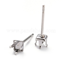 Configuración de aretes de acero inoxidable 304 que no se deslustran&nbsp;STAS-B004-04P-F