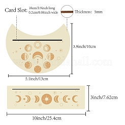2 support de cartes en bois naturel de style 2 pour tarot&nbsp;DJEW-GF0001-26