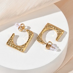 Boucles d'oreilles à tige en acier inoxydable 304 martelé&nbsp;EJEW-G476-01G