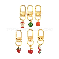 6 pz decorazioni pendenti a forma di frutta in lega smaltata&nbsp;HJEW-JM04032
