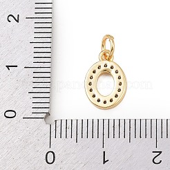 Breloques en laiton zircon cubique transparent&nbsp;KK-G544-04G-10