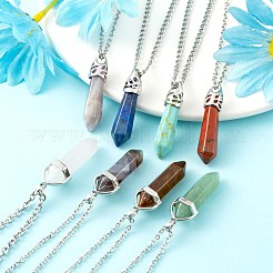 14 Stück spitze Chakra-Anhänger aus natürlichem und synthetischem Edelstein in 14 Stilen&nbsp;G-LS0001-76