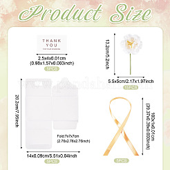 Durchsichtige PVC-Geschenkverpackungsboxen für Süßigkeiten mit Band und Kunstblume&nbsp;CON-TAC0001-20D