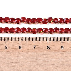 FilI di perline in vetro placcato&nbsp;EGLA-Q128-02A-FP06