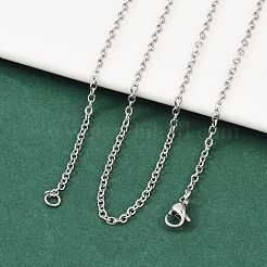 Anlaufgeschützte klassische schlichte 304 Edelstahl Herren Damen Ankerkette Halskette Herstellung&nbsp;STAS-P045-01P-A