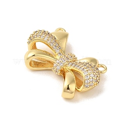 Placage de crémaillère en laiton micro pavé pendentifs en zircone cubique claire&nbsp;KK-S366-10G