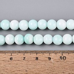 Brins de perles de verre teintées à effet ombré opaque&nbsp;GLAA-Q106-04A-07