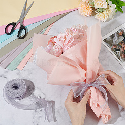 80 pieza de papel para envolver regalos con flores de 8 colores&nbsp;DIY-CU0001-01