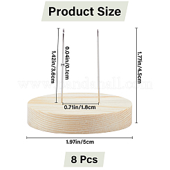 8 support de présentation de base de poupée en bois au crochet avec broche en fer&nbsp;FIND-GF0006-55B