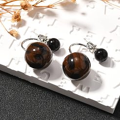 Orecchini in lega e 925 argento sterling e resina&nbsp;LS-EJEW-Q013-10A