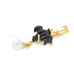 Acumular colgantes de chapado de latón&nbsp;KK-Q009-03G-06