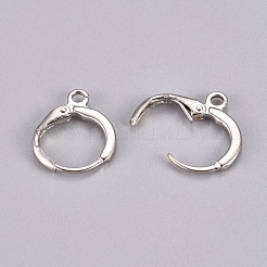 Messing Huggie Hoop Ohrring Zubehör&nbsp;KK-E138-N-NF