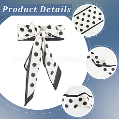 Sciarpa in tessuto di poliestere con motivo a pois per donne e ragazze&nbsp;AJEW-WH20072-65
