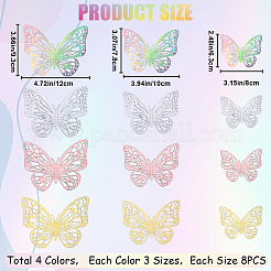 8 Satz 4 Farben Haustier-Spiegel-Wandaufkleber&nbsp;DIY-CP0009-15A