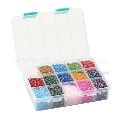 375g perles de rocaille en verre 15 couleurs&nbsp;SEED-JP0004-05-2mm