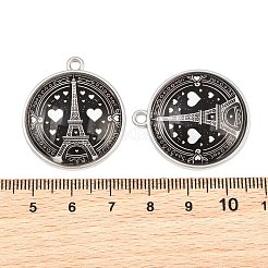 Pendentifs en verre et alliage imprimé&nbsp;GL-CBA2376-01P-A
