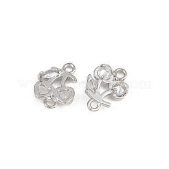 Messing Pavé klare Zirkonia Fruchtverbinder Charms&nbsp;KK-C115-02B-P