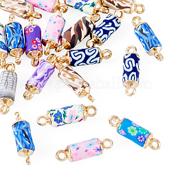20 Stück Polymer Clay Säulenglieder Verbinder Charms&nbsp;CLAY-TADJ0001-02